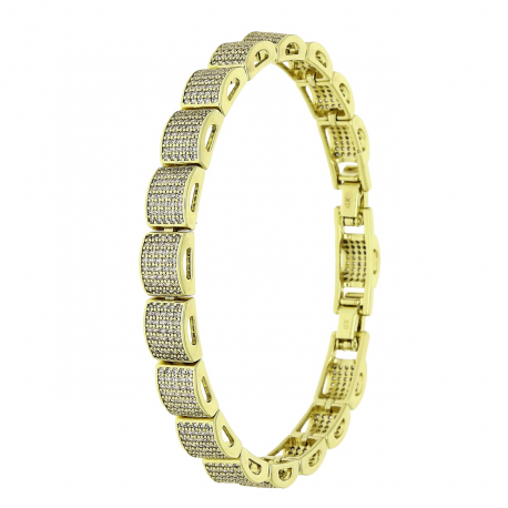 14K BRANSOLETKA POZŁACANA 19-17 CM 7 MM LUXURY XUPING 91615