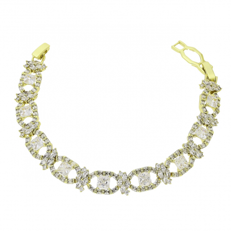 14K BRANSOLETKA POZŁACANA 19-16,5 CM 10 MM LUXURY XUPING 91620