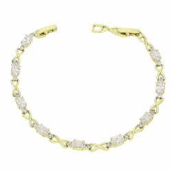 14K BRANSOLETKA POZŁACANA 19-17 CM 4,5 MM ELEGANCE XUPING 91626