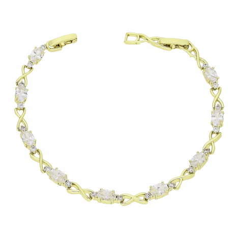 14K BRANSOLETKA POZŁACANA 19-17 CM 4,5 MM ELEGANCE XUPING 91626