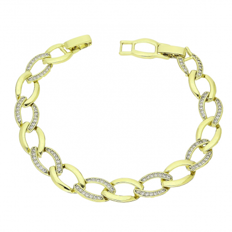 14K BRANSOLETKA POZŁACANA 19,5-17 CM 8,5 MM ELEGANCE XUPING 91627