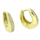 14K KOLCZYKI POZŁACANE 16/5,5 MM TRADYCYJNE Z BRYLANTAMI XUPING 91638