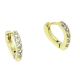 14K KOLCZYKI POZŁACANE 12/2 MM SERDUSZKA Z BRYLANTAMI XUPING 91639