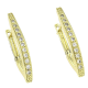 14K KOLCZYKI POZŁACANE 26/3 MM TRADYCYJNE Z BRYLANTAMI XUPING 91644