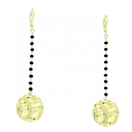 14K KOLCZYKI POZŁACANE 80/20 MM WYKLEPANE BLASZKI XUPING 91651