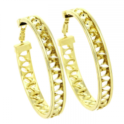 14K KOLCZYKI POZŁACANE 55/8 MM ZŁOTE KOŁA XUPING 91658