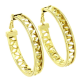 14K KOLCZYKI POZŁACANE 50/8 MM ZŁOTE KOŁA XUPING 91659