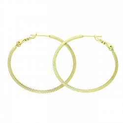 14K KOLCZYKI POZŁACANE 40/2 MM ZŁOTE KOŁA XUPING 91664