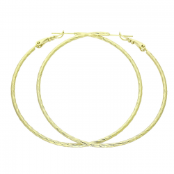 14K KOLCZYKI POZŁACANE 60/2 MM ZŁOTE KOŁA XUPING 91665