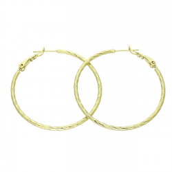 14K KOLCZYKI POZŁACANE 40/2 MM ZŁOTE KOŁA XUPING 91666