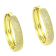 14K KOLCZYKI POZŁACANE 25/5 MM PIASKOWANE ZŁOTE KOŁA XUPING 91669