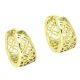 14K KOLCZYKI POZŁACANE 16/8 MM TRADYCYJNE LILIOWY AŻUR XUPING 91670