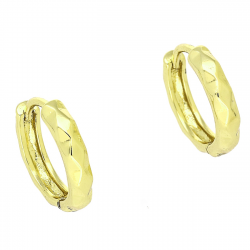 14K KOLCZYKI POZŁACANE 14/3 MM ZŁOTE KÓŁKA XUPING 91672