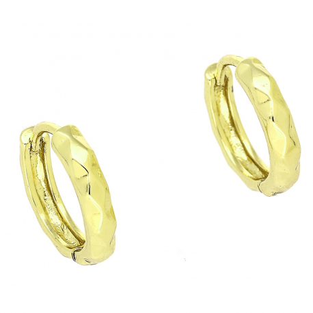 14K KOLCZYKI POZŁACANE 14/3 MM ZŁOTE KÓŁKA XUPING 91672