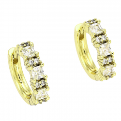 14K KOLCZYKI POZŁACANE 16/4 MM RADIANTY XUPING 91685