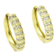 14K KOLCZYKI POZŁACANE 23/5 MM KOŁA Z BRYLANTAMI XUPING 91688