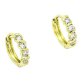 14K KOLCZYKI POZŁACANE 13/4 MM KÓŁKA Z BRYLANTAMI XUPING 91696