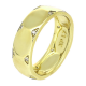 14K PIERŚCIONEK POZŁACANY 6,5 MM ELEGANCKI Z BRYLANCIKAMI XUPING 91718