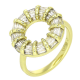 14K PIERŚCIONEK POZŁACANY 16 MM BRYLANTOWY KRĄG XUPING 91722