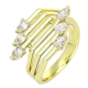 14K PIERŚCIONEK POZŁACANY 16 MM ELEGANCE XUPING 91729