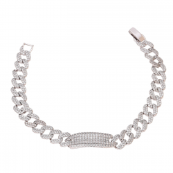 BRANSOLETKA RODOWANA 18 CM 8,5 MM ROYAL LUXURY XUPING 91824