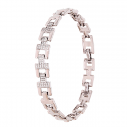 BRANSOLETKA PLATYNOWANA 19-17 CM 8 MM ELEGANCE XUPING 91826