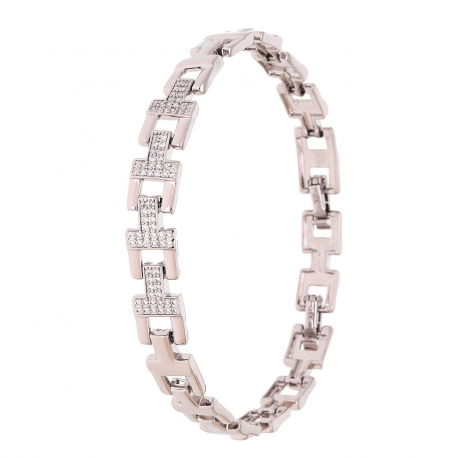 BRANSOLETKA PLATYNOWANA 19-17 CM 8 MM ELEGANCE XUPING 91826