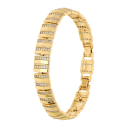 BRANSOLETKA POZŁACANA 19-17 CM 9 MM LUXURY XUPING 91835