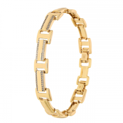 BRANSOLETKA POZŁACANA 19-17 CM 9 MM ELEGANCE XUPING 91836