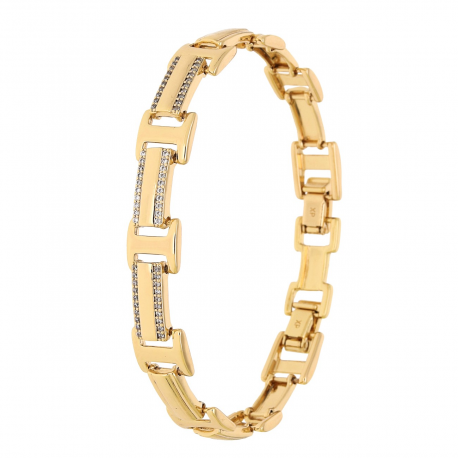 BRANSOLETKA POZŁACANA 19-17 CM 9 MM ELEGANCE XUPING 91836