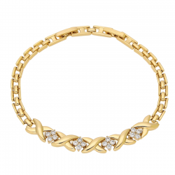 BRANSOLETKA POZŁACANA 18,5-16,5 CM 6,5 MM ELEGANCE XUPING 91843