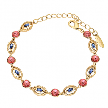 BRANSOLETKA POZŁACANA 16+5 CM 7 MM MIX CRYSTAL XUPING 92026