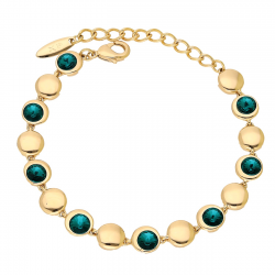 BRANSOLETKA POZŁACANA 16+4 CM 7 MM EMERALD CRYSTAL XUPING 92030