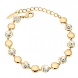 BRANSOLETKA POZŁACANA 16+4 CM 7 MM CRYSTAL XUPING 92032