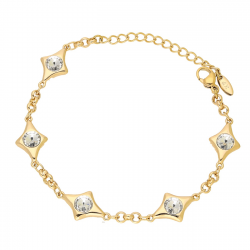 BRANSOLETKA POZŁACANA 15+5 CM 10 MM CRYSTAL XUPING 92035