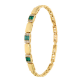 BRANSOLETKA POZŁACANA 20-18-16 CM 5,5 MM EMERALD CRYSTAL XUPING 92041