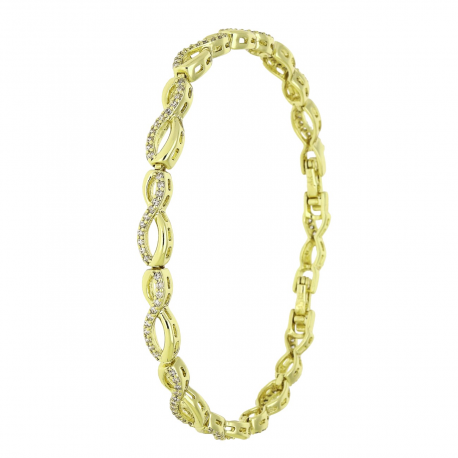 14k BRANSOLETKA POZŁACANA 19-17 CM 5,5 MM INFINITI XUPING 92225