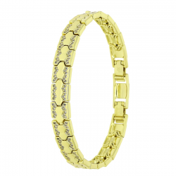14k BRANSOLETKA POZŁACANA 19-17 CM 8 MM ELEGANCE XUPING 92229
