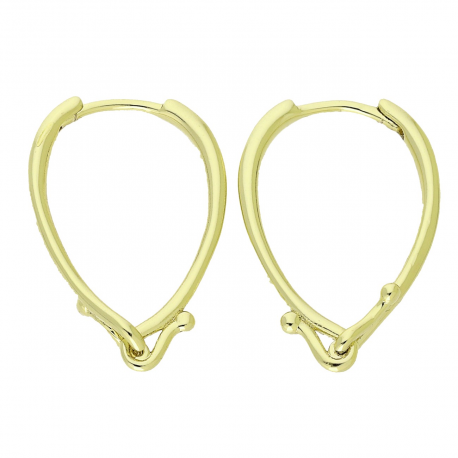 14K KOLCZYKI POZŁACANE 25/3 MM ZŁOTE ELEGANTKI XUPING 92271