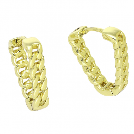 14K KOLCZYKI POZŁACANE 17/4 MM ZŁOTE ELEGANTKI XUPING 92277