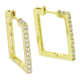 14K KOLCZYKI POZŁACANE 25/3 MM BRYLANTOWE ELEGANTKI XUPING 92304