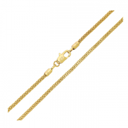 ŁAŃCUSZEK POZŁACANY 60 CM 2,1 MM POPCORN XUPING 92349