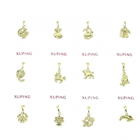 ZAWIESZKA POZŁACANA 17 MM ZNAKI ZODIAKU XUPING 92363
