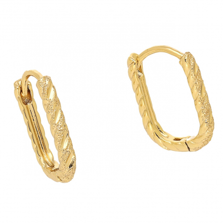 KOLCZYKI POZŁACANE 15/2 MM ZŁOTE ELEGANTKI XUPING 92494