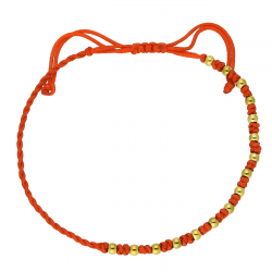 BRANSOLETKA POZŁACANA RED STRING S. STEEL TTM XUPING 92590