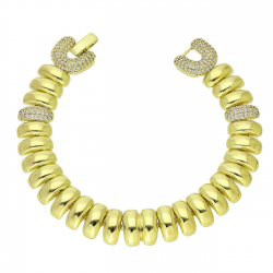 14K BRANSOLETKA POZŁACANA 18 CM 14 MM LUXURY XUPING 92639