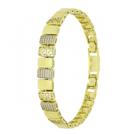 14K BRANSOLETKA POZŁACANA 19-17 CM 9 MM ELEGANCE XUPING 92642