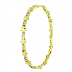 14K BRANSOLETKA POZŁACANA 19-17 CM 6 MM ELEGANCE XUPING 92649