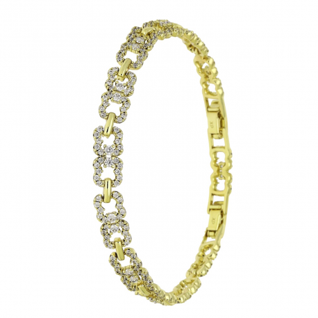 14K BRANSOLETKA POZŁACANA 19,5-17 CM 9 MM ELEGANCE XUPING 92651