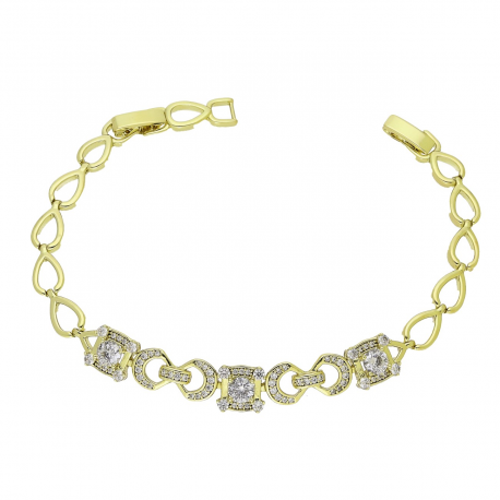 14K BRANSOLETKA POZŁACANA 19-17 CM 8,5 MM ELEGANCE XUPING 92654